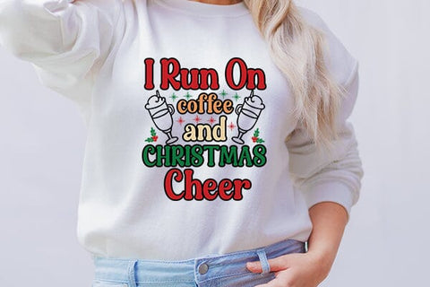 I run on coffee and christmas cheer SVG Angelina750 