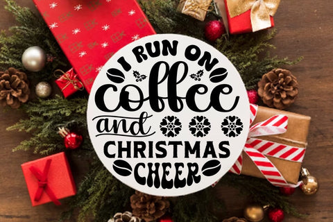 I run on coffee and christmas cheer SVG Angelina750 