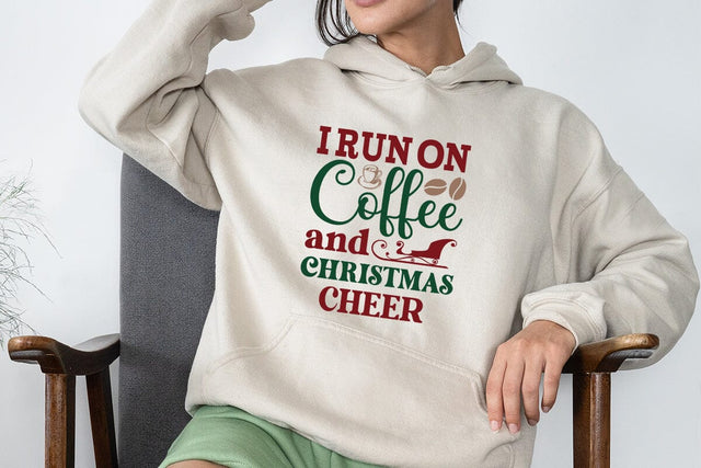 i run on coffee and christmas cheer SVG Angelina750 
