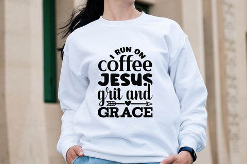 I run on coffee Jesus grit and grace-01 SVG Angelina750 