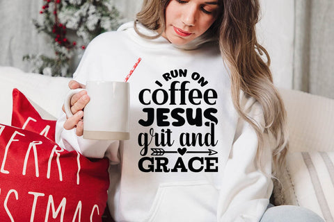 I run on coffee Jesus grit and grace-01 SVG Angelina750 