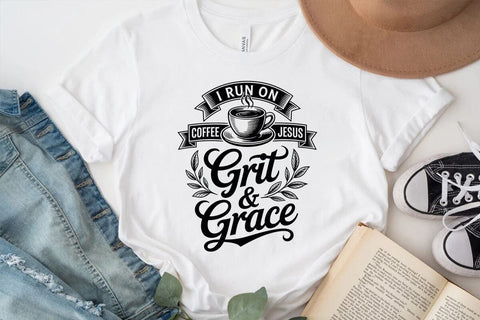 I run on coffee Jesus grit and grace SVG Angelina750 