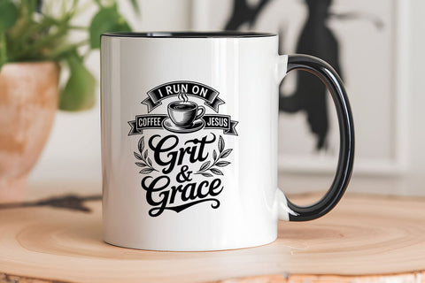 I run on coffee Jesus grit and grace SVG Angelina750 