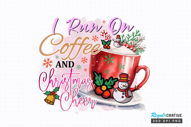 I Run on Coffee Sublimation Design Sublimation Regulrcrative 