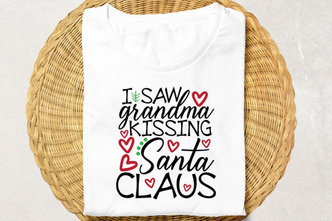 I Saw Grandma Kissing Santa Claus| Funny Christmas SVG Cutting Files. SVG CosmosFineArt 