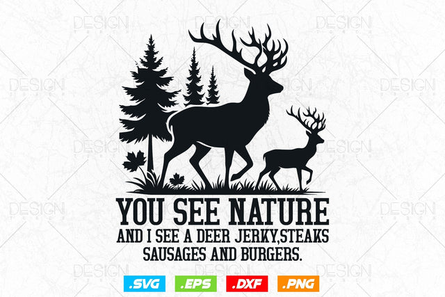 I See A Deer Jerky Steaks Svg Png, Fathers Day svg, Deer Hunting Svg, Hunting Gifts, WildLife Svg, Deer Head Svg, Svg Files For Cricut SVG DesignDestine 