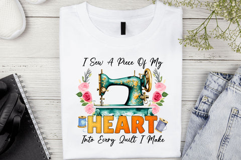 I sew a piece of my heart into Sublimation Design Sublimation Regulrcrative 