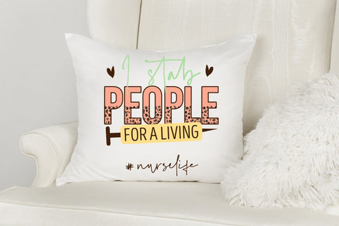 I Stab People for a Living - Nurse PNG Sublimation Sublimation CraftLabSVG 