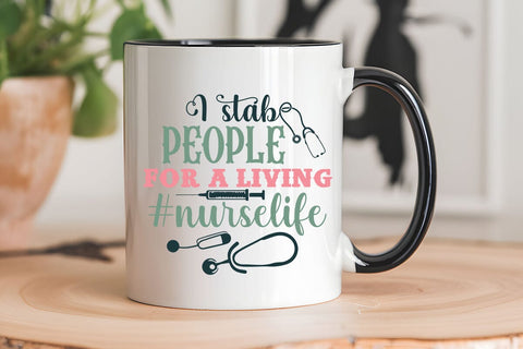 I stab people for a living #nurselife SVG Angelina750 