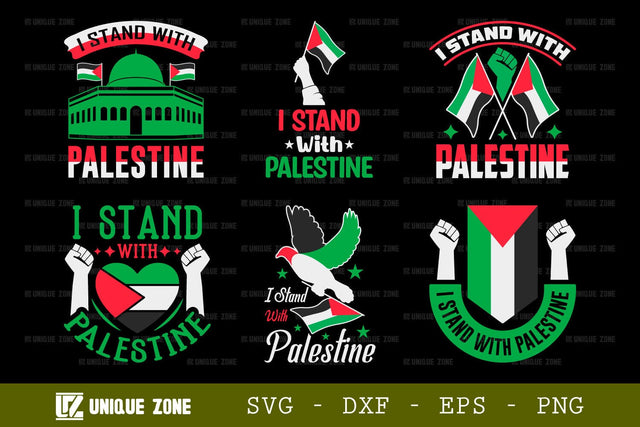 I Stand With Palestine SVG Freedom For Palestine Tshirt Bundle Palestine Quote Design, TG 0024 SVG Unique Zone 