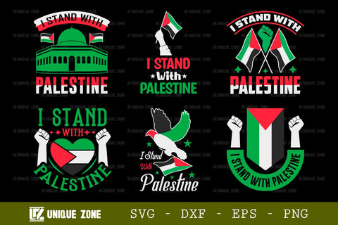 I Stand With Palestine SVG Freedom For Palestine Tshirt Bundle Palestine Quote Design, TG 0024 SVG Unique Zone 