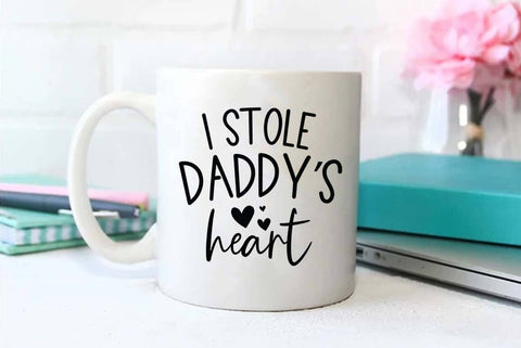 I stole daddy's heart SVG | Valentine Quotes Design | Valentine SVG Mega Bundle SVG FiveStarCrafting 
