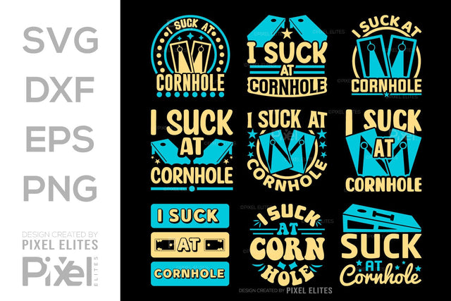 I Suck At Cornhole SVG Cornhole game Tshirt Bundle Cornhole Quote Design, PET 00120 SVG ETC Craft 