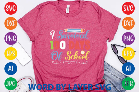 I Survived 100 Days Of School svg design SVG Rafiqul20606 