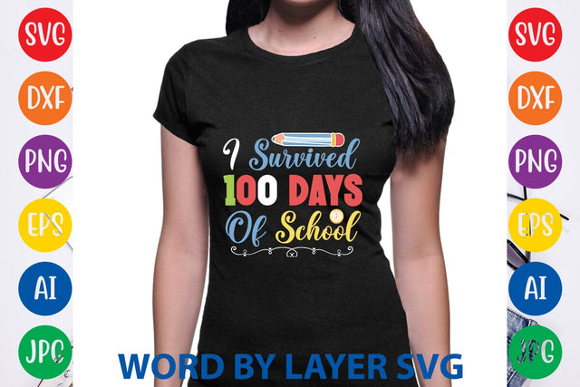 I Survived 100 Days Of School svg design SVG Rafiqul20606 