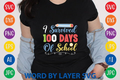 I Survived 100 Days Of School svg design SVG Rafiqul20606 