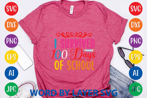 I Survived 100 Days Of School svg design SVG Rafiqul20606 