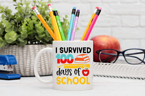 I survived 100 days of school SVG Design SVG Regulrcrative 