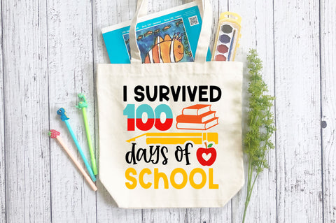 I survived 100 days of school SVG Design SVG Regulrcrative 