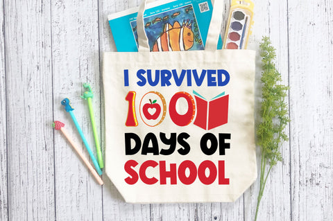 I survived 100 days of school SVG Design SVG Regulrcrative 
