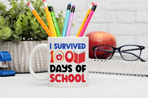 I survived 100 days of school SVG Design SVG Regulrcrative 