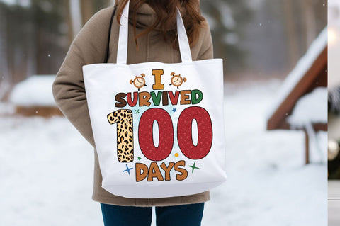 I survived 100 days PNG Design Sublimation Designangry 