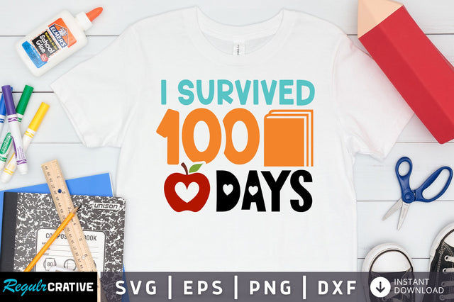 I survived 100 days SVG Design SVG Regulrcrative 