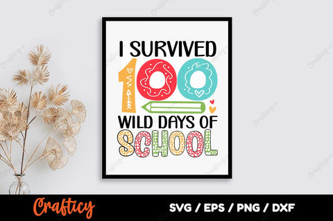 I survived 100 wild days of school SVG Bundle SVG Designangry 