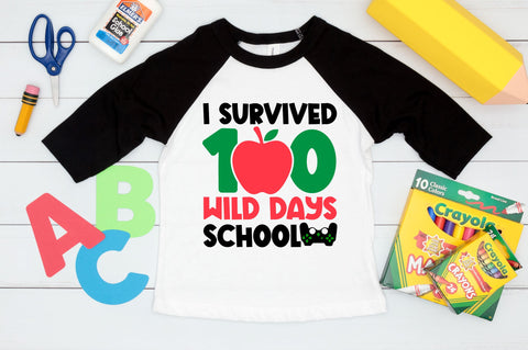 I survived 100 wild days school SVG Design SVG Regulrcrative 