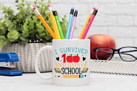 I survived 100 wild days Svg Design SVG Regulrcrative 