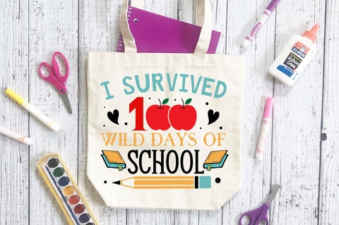 I survived 100 wild days Svg Design SVG Regulrcrative 