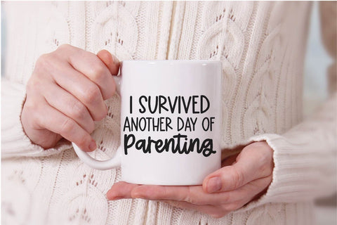 I Survived Another Day Of Parenting SVG PNG DXF EPS Cut File - Cricut & Silhouette Design SVG So Fontsy VIP Design Shop 