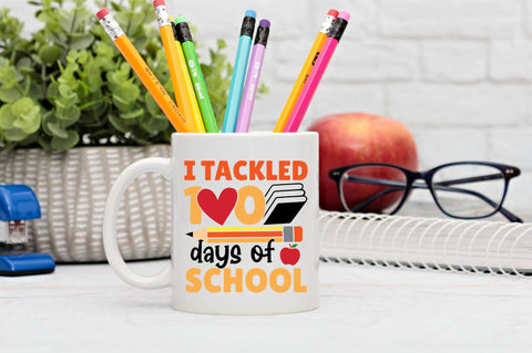 i tackled 100 days of school SVG Design SVG Regulrcrative 