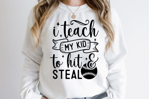 I teach my kid to hit and steal SVG Design SVG Designangry 