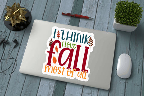 I think i love fall Sticker Design Sublimation Regulrcrative 