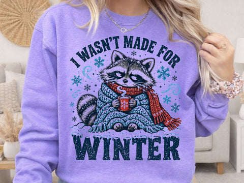I Wasn't Made For Winter Raccoon PNG SVG DesignDestine 