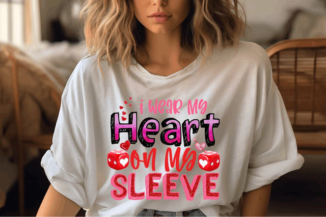 I wear my heart on my sleeve PNG design Sublimation Designangry 