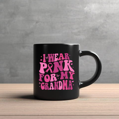 I Wear Pink For My Grandma Svg, Breast Cancer Awareness Svg, Breast Cancer Shirt, Breast Cancer Gifts for Grandson, Svg Cut file, Cancer Ribbon SVG DesignDestine 
