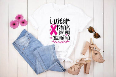 i wear pink for my grandma svg design, t shirt bundle SVG sk.swapon Roy 
