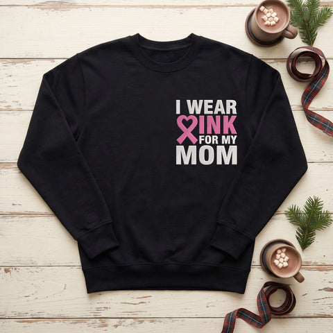 I Wear Pink for My Mom Embroidery Design – Breast Cancer Awareness Pink Ribbon Heart Machine Embroidery File Embroidery/Applique DESIGNS PatternFeed8 