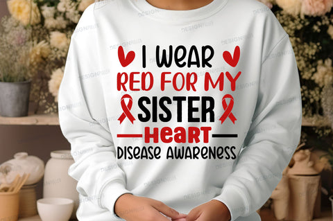 I wear red for my sister Svg Design SVG Regulrcrative 