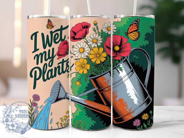I Wet My Plants 20oz Tumbler, I Wet My Plants Quote, Funny Plant Wrap, Floral Sublimation Design, 20oz Tumbler Wrap, Sublimation Design PNG, Rustic Garden Gift Sublimation ToriDesigns 