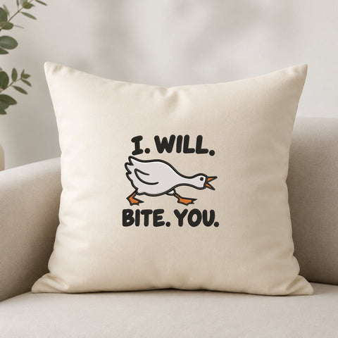 I Will Bite You Goose Embroidery Design – Funny Angry Goose Machine Embroidery File, Sarcastic Duck Bird Design Embroidery/Applique DESIGNS PatternFeed8 