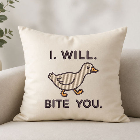 I Will Bite You Goose Machine Embroidery Design – Funny Angry Goose Embroidery File Embroidery/Applique DESIGNS PatternFeed8 