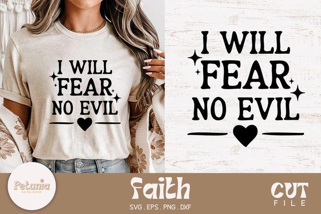 I Will Fear No Evil SVG | Christian Faithful SVG SVG Petunia Digital Design 