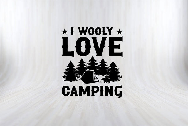 I WOOLY LOVE CAMPING SVG PNG Craft Cut File SVG SVG Print File 