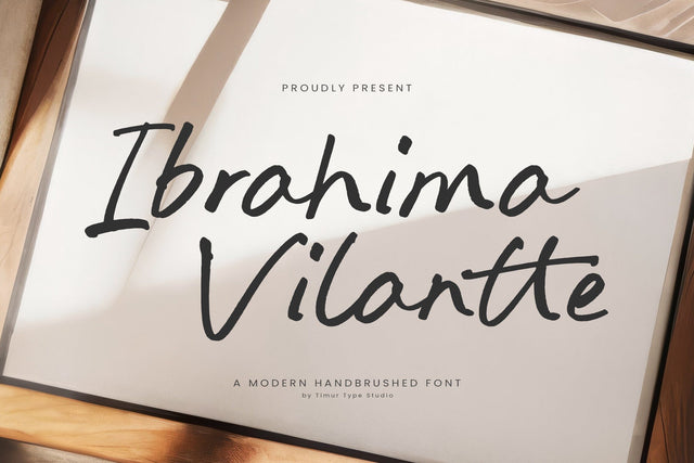 Ibrahima Vilantte - Modern Handbrushed Font Font Timur type 