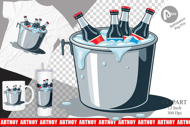 Ice Bucket Clipart Sublimation artnoy 