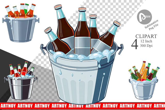 Ice Bucket Clipart Sublimation artnoy 