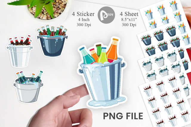 Ice Bucket Sticker Sublimation artnoy 